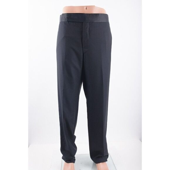 Giorgio Armani Mens Tuxedo Suit Jacket 54 Pants 58 Set Black Blue Honeycomb NWT - Picture 7 of 12